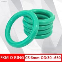 ﹍✈ FKM Fluorine Rubber O-ring Seal CS 6mm OD30mm-650mm Fluoro-oxygen O-ring Seal Gasket Ring Corrosion-resistant Seal Heat Wearable