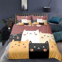 ◄ Cartoon Cat Duvet Cover Set Cartoon Animal Print Bedding Set With Pillowcase 2/3pcs Comforter Cover For Bedroom Decor