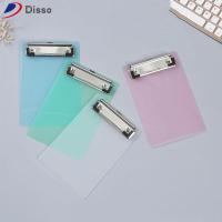 DISSO 4PCS สีสันสดใส คลิปบอร์ดขนาดเล็ก พลาสติกทำจากพลาสติก เล็กๆน้อยๆ คลิปบอร์ด A6 น่ารักน่ารักๆ ขนาดบันทึกย่อ คลิปบอร์ด