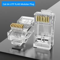 Vention ขั้วต่อ Rj45 Cat7 Cat7/6/5e Stp 8p8c โมดูลาร์หัวสายเคเบิลอีเทอร์เน็ตปลั๊กทองสำหรับเชื่อมต่อเครือข่าย Rj 45 Crimper