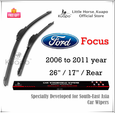 Kuapo ใบปัดน้ำฝน ฟอร์ด โฟกัส Ford Focus 2005 ถึง 2011 ปี ที่ปัดน้ำฝน กระจก ด้านหน้า/ด้านหลั รถยนต์ ฟอร์ดโฟกัส