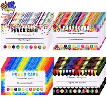 50pcs Colorful Creative Classroom/home/family Children's Punch Card For  Reward And Incentive, Paper