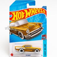 ❗ No. 44 39; 57 CHEVY Chevrolet Golden Mattel Hot Wheels Alloy Small Sports Car