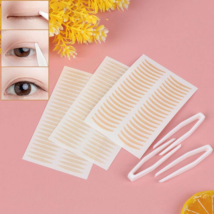 lowest-price-mh-200pcs-invisible-lace-mesh-double-eyelid-lift-strip-เทปกาว-sticke-แหนบ