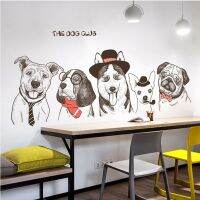 Wall stickers۞ 13guejudroto1971 Adesivos de parede vinil para animais adesivos diy autoadesivos clube cachorros adolescentes decoração casa decalques estética