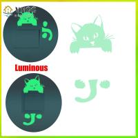 VHGG Fashion Removable Creative Wall Sticker Kitten Luminous DIY Switch Decor