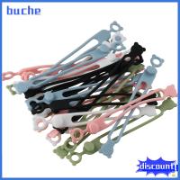 BUCHE 25PCS ยืดหยุ่นได้ สายรัดซิลิโคน นุ่มนุ่มๆ หลายสี ม้วนเก็บสายไฟ อุปกรณ์จัดเก็บในบ้าน 4.25ค่ะ ผูกสายเคเบิล เครื่องชาร์จชาร์จ