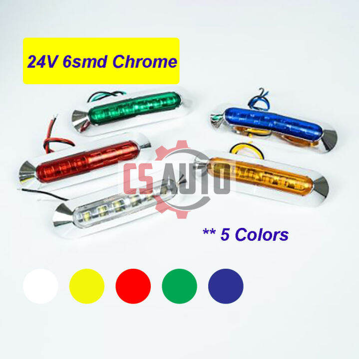 Biqing LED Side Marker Lights,2 LED Position Side Lamps Green Side Marker Assembly 12V/24V