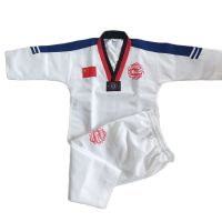 เทควันโด Dobok เสื้อคลุมคาราเต้เครื่องแบบเด็กเด็กสาววูซู Sanda การฝึกอบรมการออกกำลังกายเสื้อผ้าผู้ชายออกกำลังกายยิมกางเกง