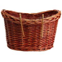 Wicker Bicycle Basket Handmade Bicycle Front Basket with Hook , Woven Bicycle Handlebar Rattan Basket