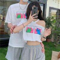 DM คู่คลาสสิกแขนสั้น Summer Tide แบรนด์คู่สวมเสื้อสเวตเตอร์ผ้าฝ้าย 2022 New Trend Top