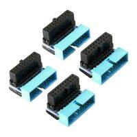 4PCS USB 3.0 20Pin Male to Female Extension Adapter Up and Down Angled 90 Degree for Motherboard Mainboard