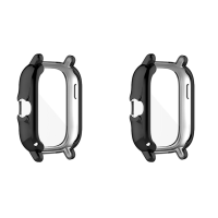 2X Protective Cover for 2 TPU Case for Huami 2E Smartwatch Protector A1968 Full Coverage Black