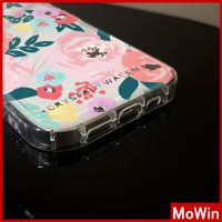 Mowin - เข้ากันได้สำหรับ เคสไอโฟน เคสไอโฟน11 เคส iphone 11 โปรแม็กซ์ ระลอกน้ำเคสใสTPUกันกระแทกนุ่มใสโรแมนติกดอกไม้สีชมพูเข้ากันได้กับiPhone 13 Pro Max 12 Pro Max 11 XR XS 7Plus 8Plus