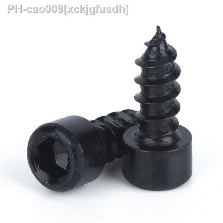 50pcs-m2-m2-6-m3-m3-5-m4-carbon-steel-with-black-hexagon-socket-cap-head-self-tapping-screw-model-screw