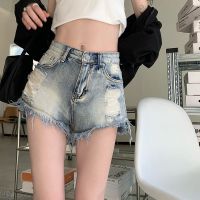 【YD】 Waist Jeans Short Hot Pants Denim Shorts Female Elastic Mujer