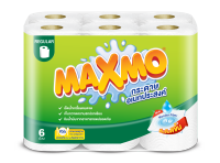 Maxmo แม๊กซ์โม่ เร้กกิวล่า โรล กระดาษอเนกประสงค์ 6 ม้วน รุ่นประหยัด