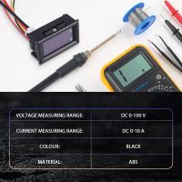 6Pcs Digital Voltmeter Ammeter DC 100V 10A Blue Red LED Current Voltage Meter Tester Dual Display Panel for Automobile