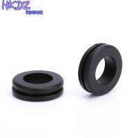 Grommets Blakc Rubber Wiring Grommets Ring Cable Double-sided coil O-ring Seal ring 3mm/4mm/5mm/6mm/7mm/8mm/10mm 50 pcs