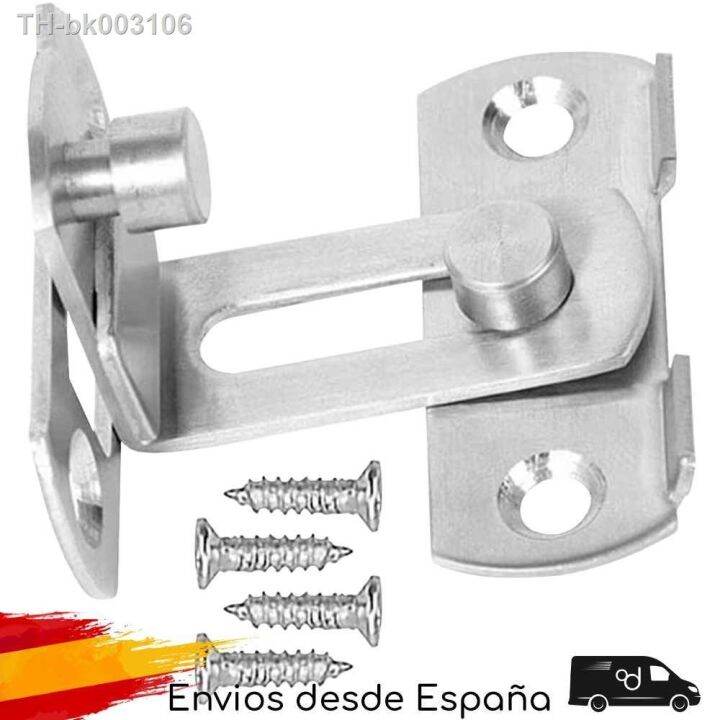 90 Degree Right Angle Stainless Steel Door Latch Pet Safety Lock Brushed Surface Bolt for