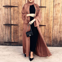 เปิด abaya kimono ดูไบตุรกี Kaftan มุสลิม Cardigan abayas สำหรับผู้หญิง Casual Robe Longue djellaba Femme caftan islamicc clothings