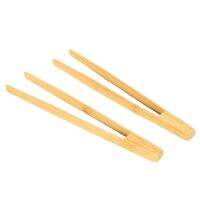 Bamboo Kitchen Tongs 9.6 Inch Reusable Tongs Tool for Cooking, Toast, Bagel, Cake