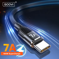 QOOVI 3เมตร7A USB Type C เคเบิ้ลอย่างรวดเร็วชาร์จสายข้อมูลค่าเร็ว QC3.0 USB-C ชาร์จสำหรับ Xiaomi ซัมซุงหัวเว่ย O Neplus Poco F3.