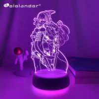 3d Led Night Light Lamp Genshin Impact Beidou Usb Battery Powered Usb Lamp Gawr Gura Game Room Decor Unique Gift for Gamer