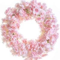 hot【cw】 180Cm Pink Artificial Flowers Vine Wedding Garden Arch Background Wall Bridal Accessories