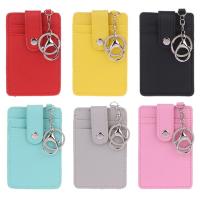 Mini Women Card Holder Portable ID Card Holder Bus Cards Cover Case Office Work Keychain Keyring Tool Card Holders