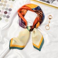 Abstract Bottle Print Square Scarf Women Bandana Hairband Lady Head Wraps Female Shawl Fashion Neckerchief 2021