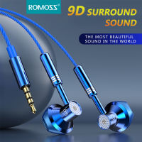 Romoss YX-069 ในหูชุดหูฟังแบบมีสายเซอร์ราวด์สเตอริโอซูเปอร์เบสหูฟังเล่นเกมไฮไฟพร้อมไมโครโฟนสำหรับโทรศัพท์มือถือ