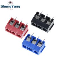 10PCS KF301- 3P screw 5.0mm terminal block 3 Pin Spliceable pcb terminal block Connector Black Red And Blue