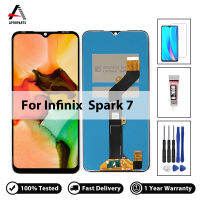 6.5 "Original สำหรับ Tecno Spark 7 KF6j จอแสดงผล LCD Touch Screen Digitizer Assembly สำหรับ Spark 7 KF6h KF6k KF6i PR651 KF6 LCD เปลี่ยนชิ้นส่วน