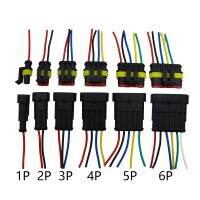 【YF】 1set AMP 1P 2P 3P 4P 5P 6P Way Waterproof Electrical Auto Connector Male Female Plug with Wire Cable harness for Car Motorcycle