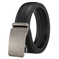 LannyQveen New mens Automatic belts fashion cow Leather Belt for men alloy buckle business high quality Belts