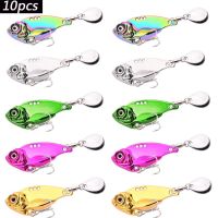 【hot】☞❐ 10PCS Metal VIB Fishing Spinner Vibrating Sinking Rotating Wobblers Crankbait Bait Artificial Pesca Tackle