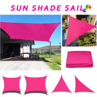 Rose Rectangle Waterproof Sun Shade Sail Awning Canopy Triangle Back Yard Shelter 98% UV Blocking Oxford Fabric