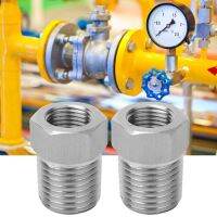 2Pcs BSP Thread Female To Male Adapter Thread Reducer Stainless Steel Pneumatic Pressure Gauge Water Pipe Joint Connector Adpate