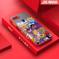 เคส JIUMOO สำหรับ OPPO R15 R15 Pro เคส R17ลายการ์ตูนอลิซในแดนมหัศจรรย์ปลอกแข็งกันแรงกระแทกฝ้าแบบบางขอบซิลิโคนอ่อนนุ่มเคสโทรศัพท์มีลายคลุมทั้งหมดป้องกันเลนส์กล้อง