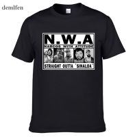 เสื้อยืดโอเวอร์ไซส์เสื้อยืดแขนสั้น พิมพ์ลาย Nwa Narcos With Attitude Chapo Cartel ทรงตรง สําหรับผู้ชายS-4XL  RZS8