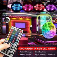 RGB 5050 5V Led Strip Light Colorful Tape USB Connector With Remote Battery TV Desktop Screen BackLight Decor 13271