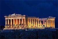 Parthenon Acropolis Acathens Poste ภาพทิวทัศน์กรีกภาพพิมพ์ศิลปะศิลปะบนผืนผ้าใบสำหรับติดกำแพงห้องนั่งเล่นในบ้าน08x12inch-d ภาพจิตรกรรมฝาผนังตกแต่งห้องนอน