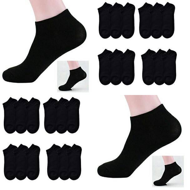 10 pairs of black ankle socks. | Lazada