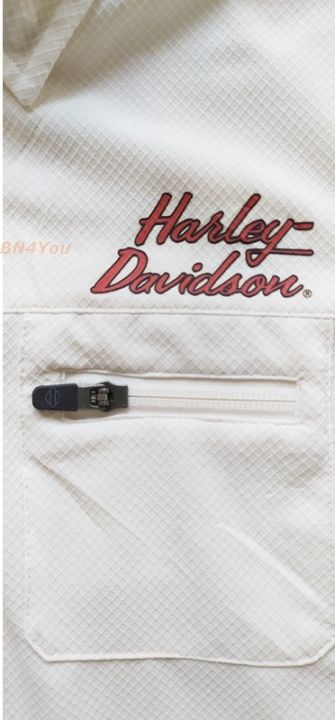 harley-davidson-ขาวครีม-ไซส์-s-38-มือ-2-ของแท้-สภาพเหมือนใหม่-98-ไม่ผ่านการใช้งาน