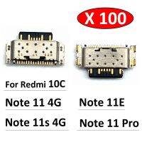 100ชิ้นของแท้เหมาะสำหรับ Xiaomi Redmi 10C/หมายเหตุ11 11S 11E Pro ที่ชาร์จไฟไมโครยูเอสบีแท่นชาร์จปลั๊กคอนเนคเตอร์