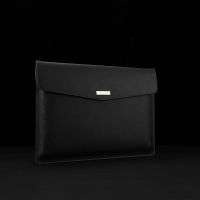 BHShop A4 Business Leather Document Bag Large capacity PVC waterproof storage bag magnetic lock document bag office data file bag