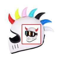 卍✜✺ 1Pcs Motorcycle Helmet Devil Horn Motocross Full Face Off Road Helmet Decoration Car Accessories Headwear Sucker Auto Styling