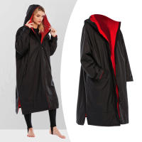 Waterproof Surf Changing Robe Outdoor Coat Lamb Wool Jacket Hooded Cloak