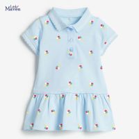 Little Maven 2023 Kids Clothes Girls Summer Ice-Cream Casual Dress Polo Baby Girls Pretty Vestidos For Children 2-7 Year